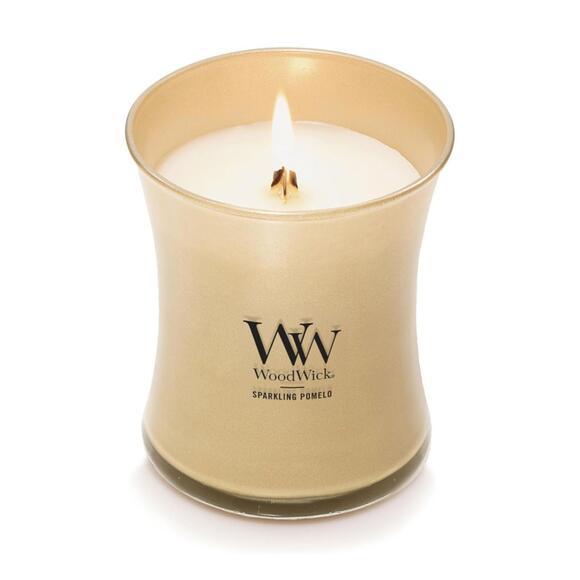 WoodWick Sparkling Pomelo 9.7oz Candle Crackling Wick Precious Metals Collection - Picture 3 of 8